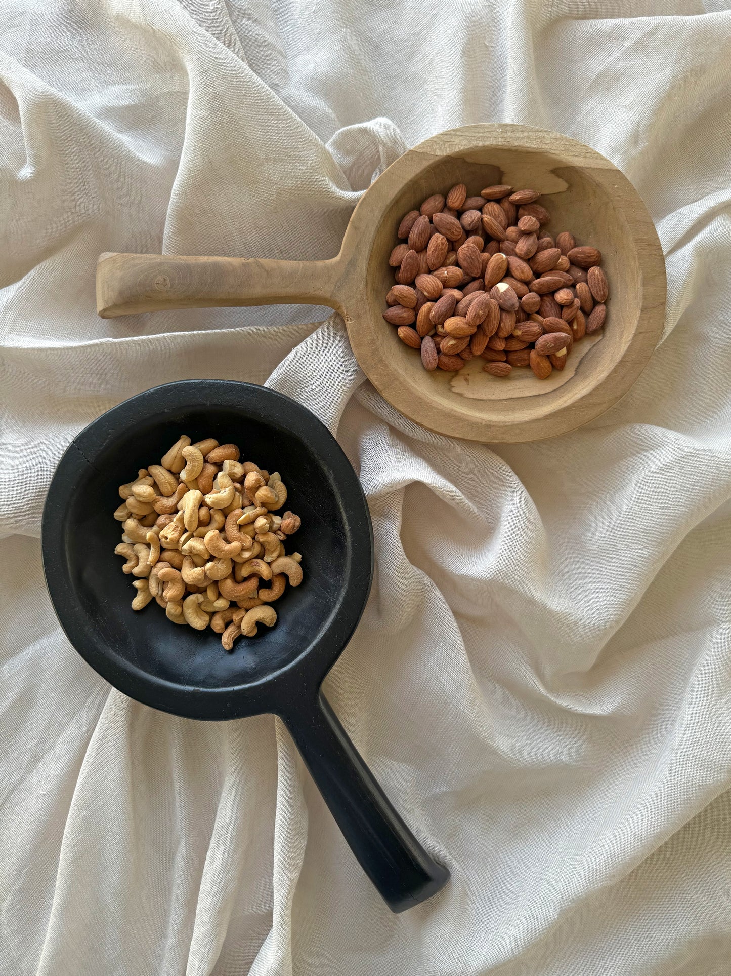 Organic Teak Tapas Bowl w/ Handle Yakisugi