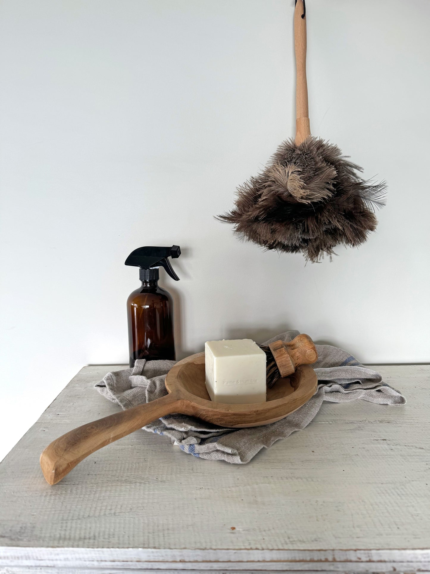 Organic Teak Tapas Bowl w/ Handle Natural