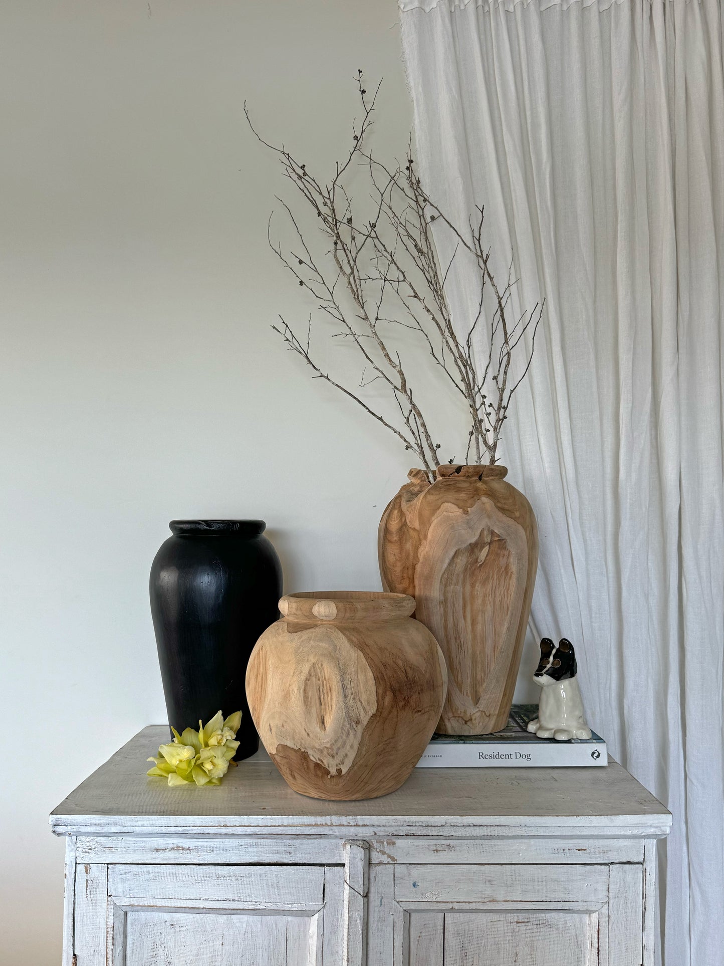 Organic Teak Pot Natural