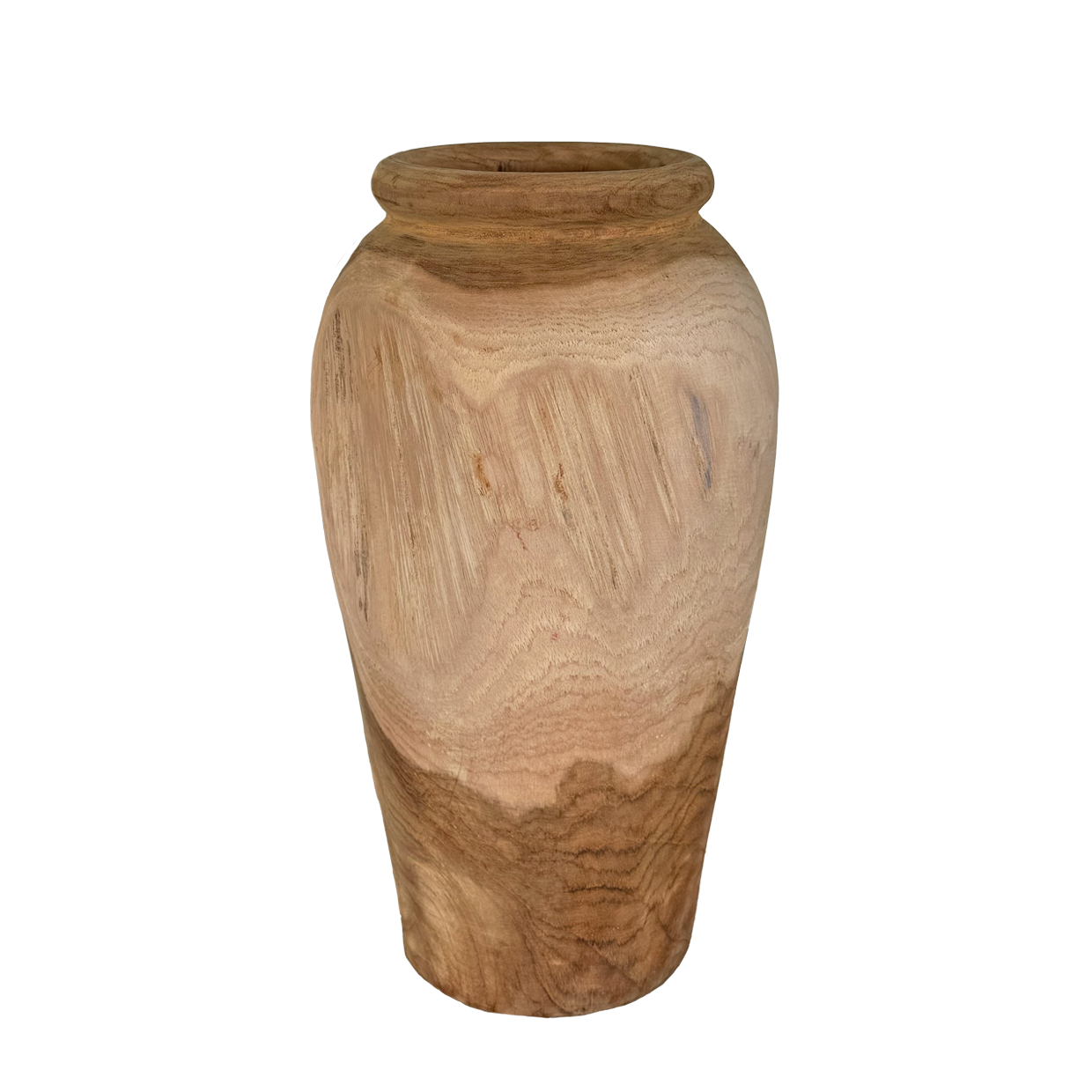 Organic Teak Vase Natural