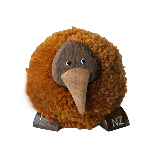 Kiwi Pompom Figurine XL Light Brown