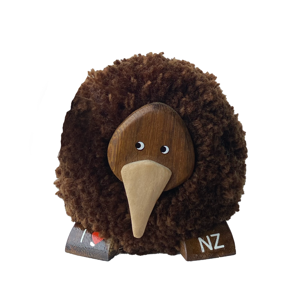 Kiwi Pompom Figurine XL Dark Brown 2