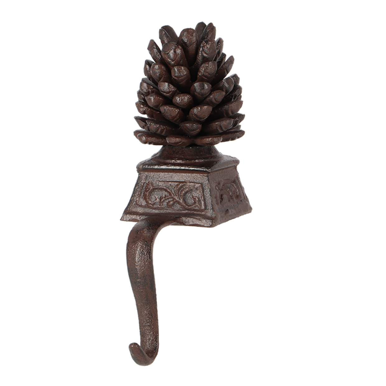 Cast Iron Stocking Hanger Pinecone