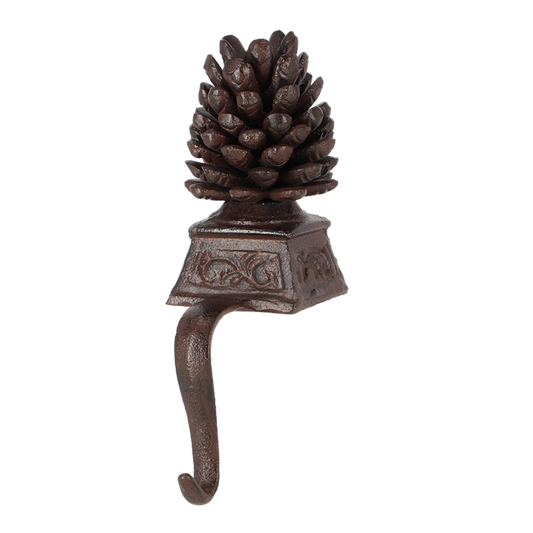 Cast Iron Stocking Hanger Pinecone