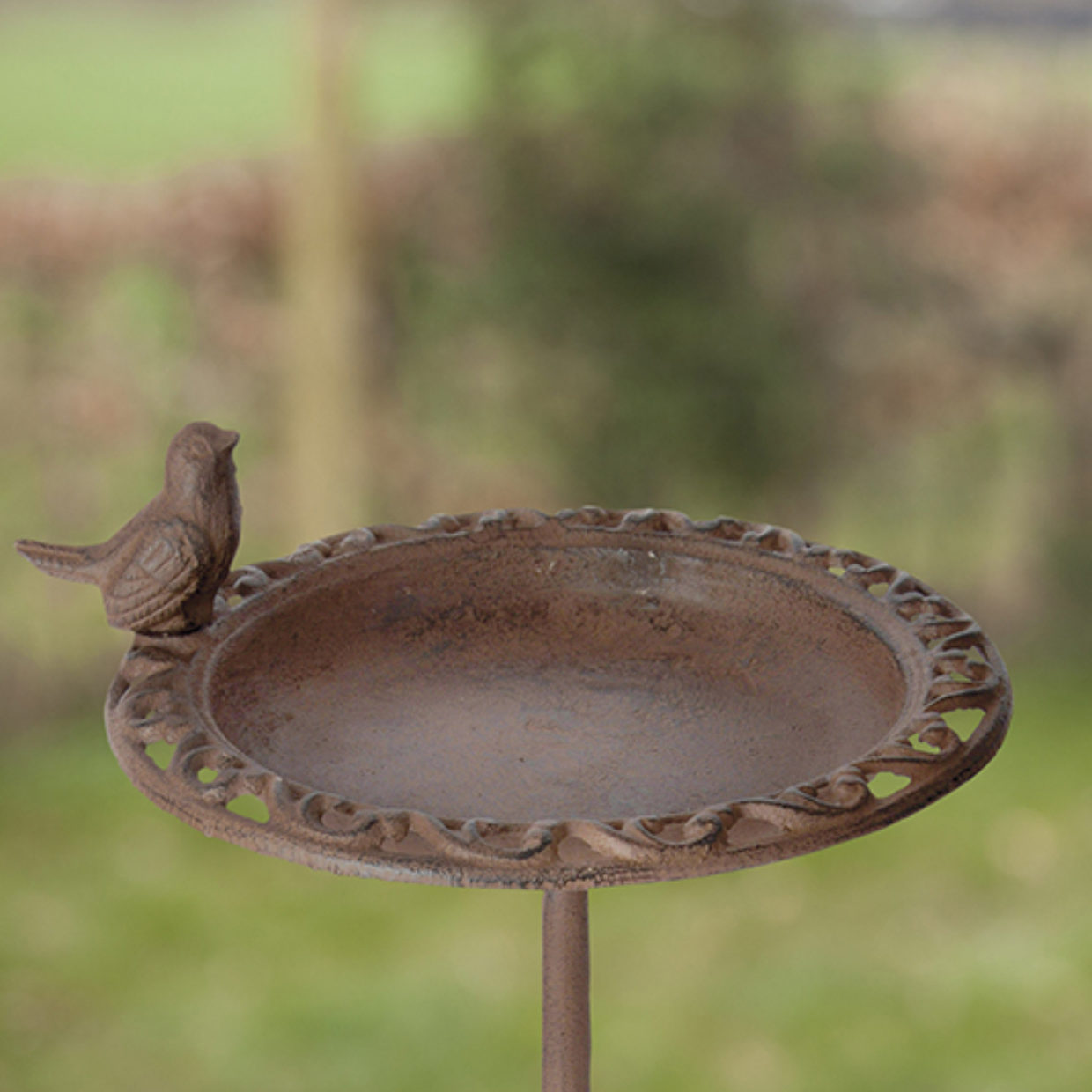 Cast Iron Bird Bath On Pole