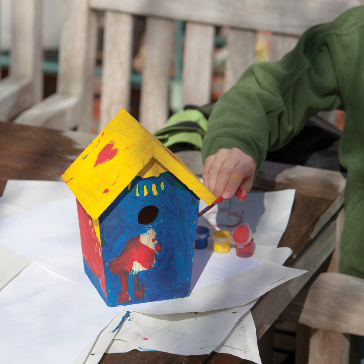 DIY Bird House with Paint