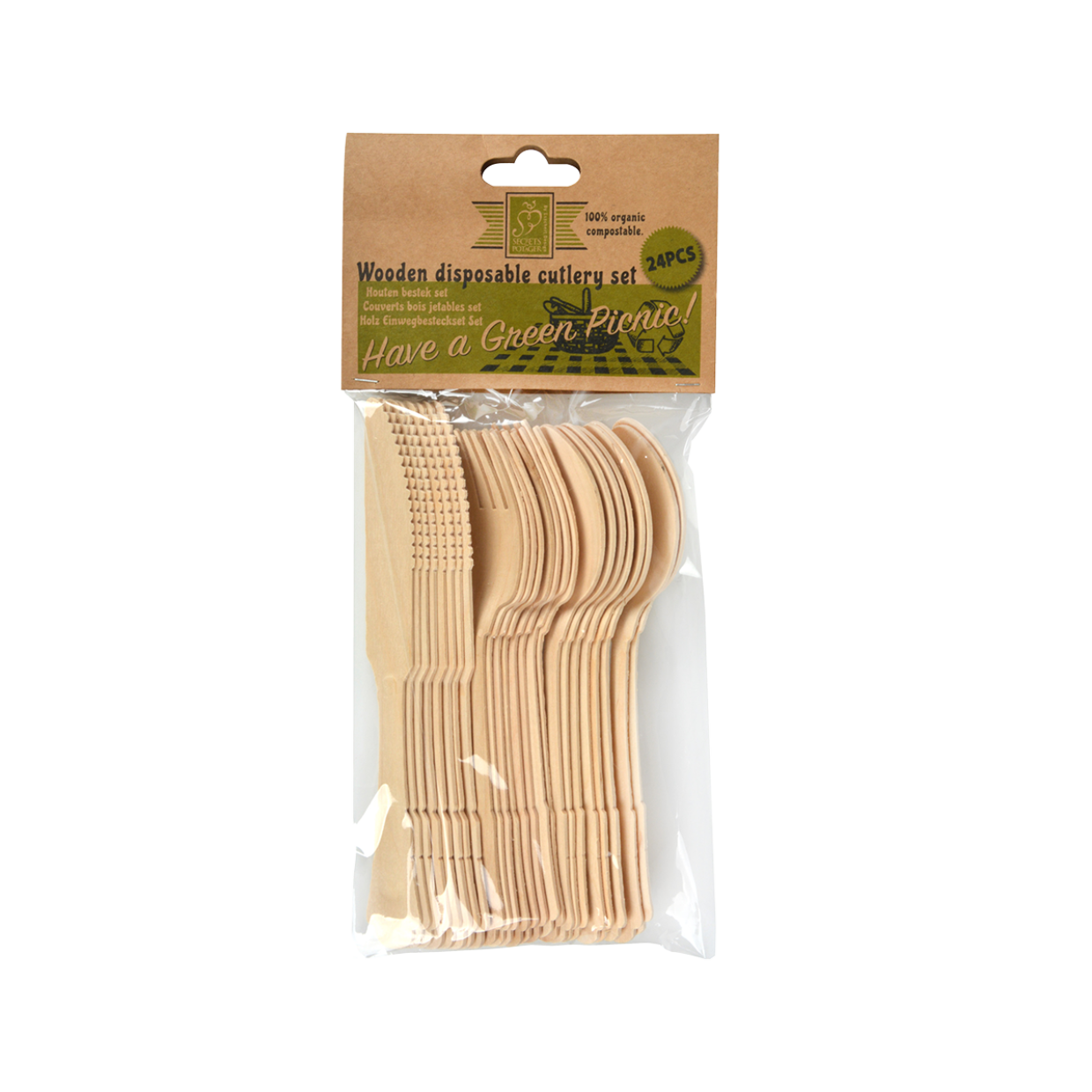 Disposable Wooden Cutlery Set of 8