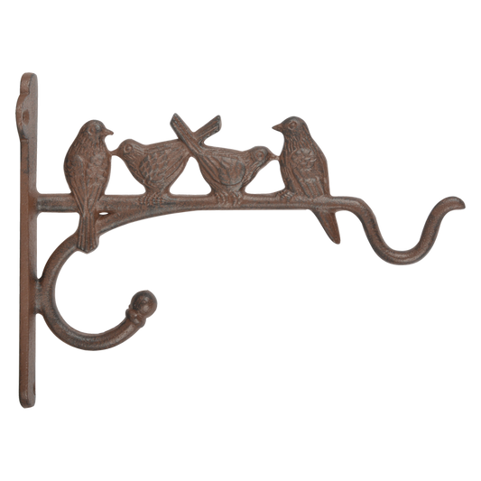 Cast Iron Basket Hanging Hook With Birds