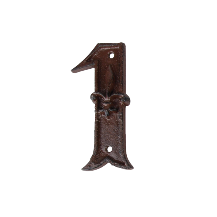 Cast Iron House Number `1`