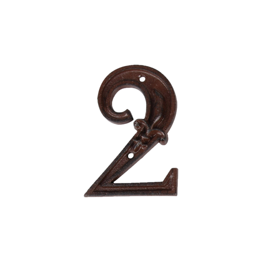 Cast Iron House Number `2`