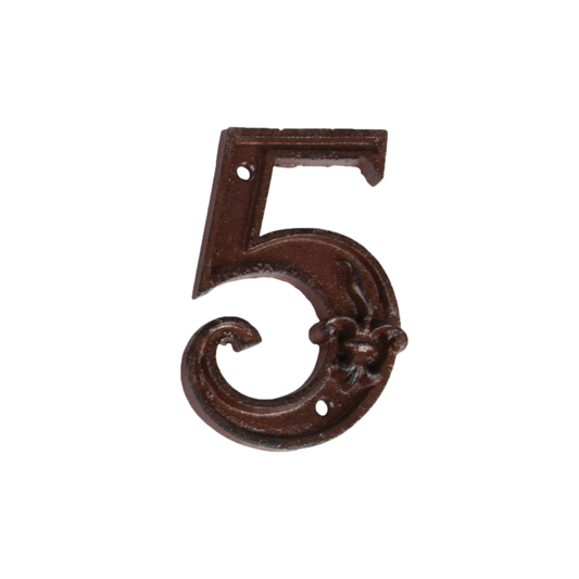 Cast Iron House Number `5`