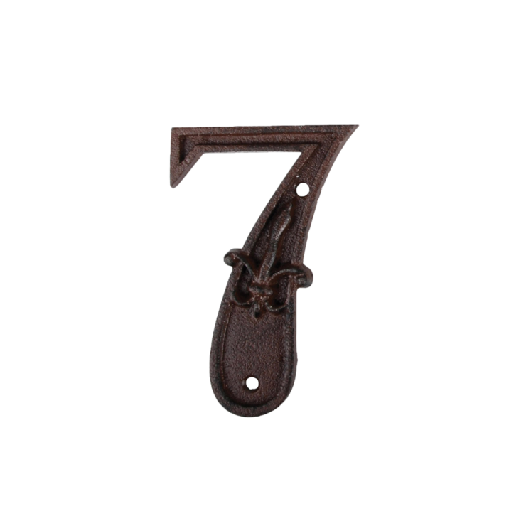 Cast Iron House Number `7`