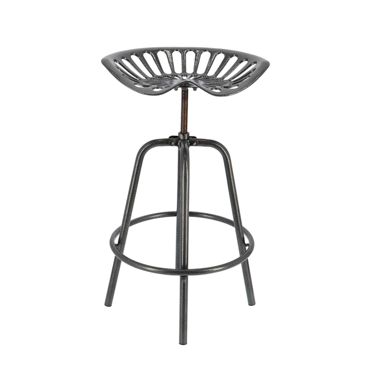 Tractor Style Bar Stool Grey