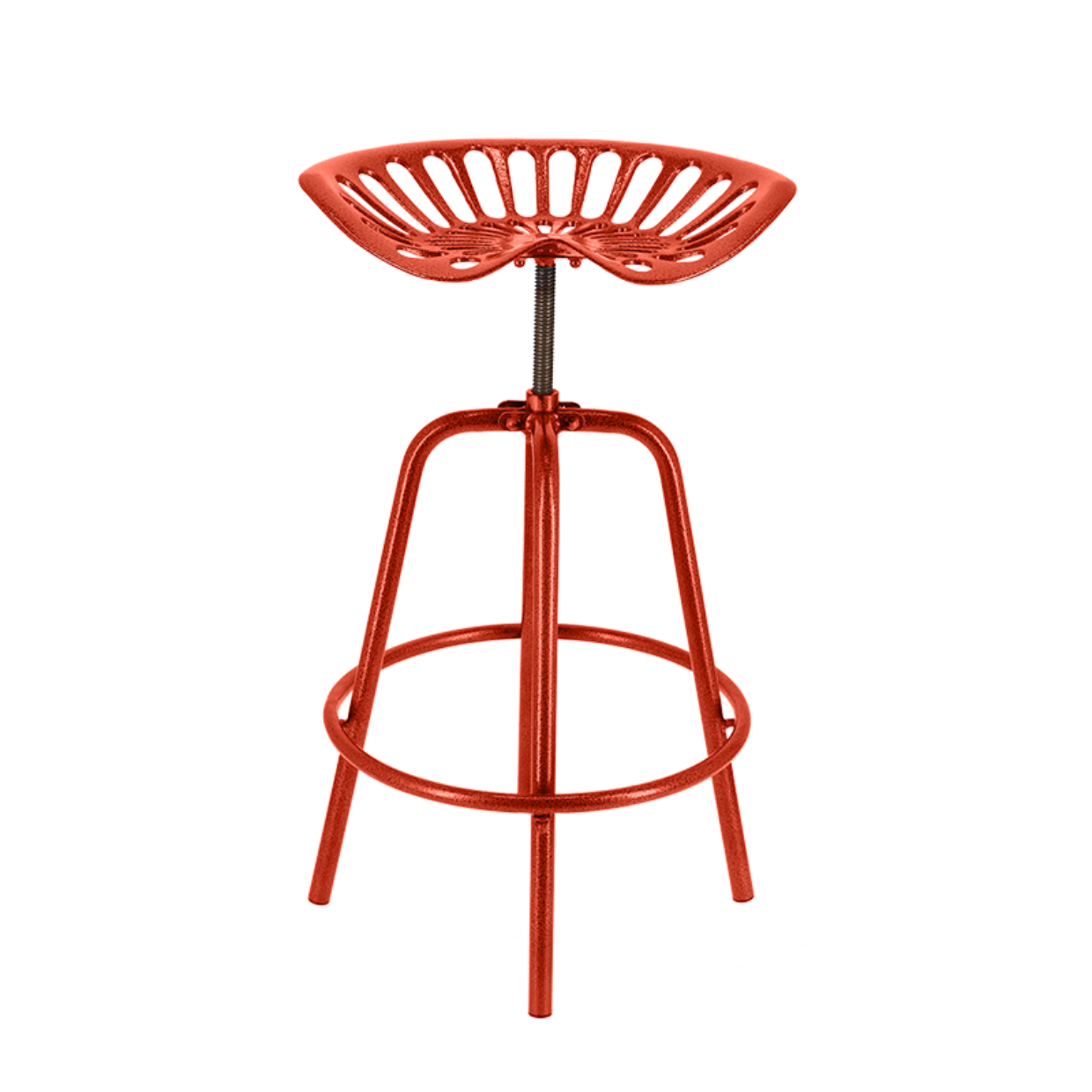 Tractor Style Bar Stool Red