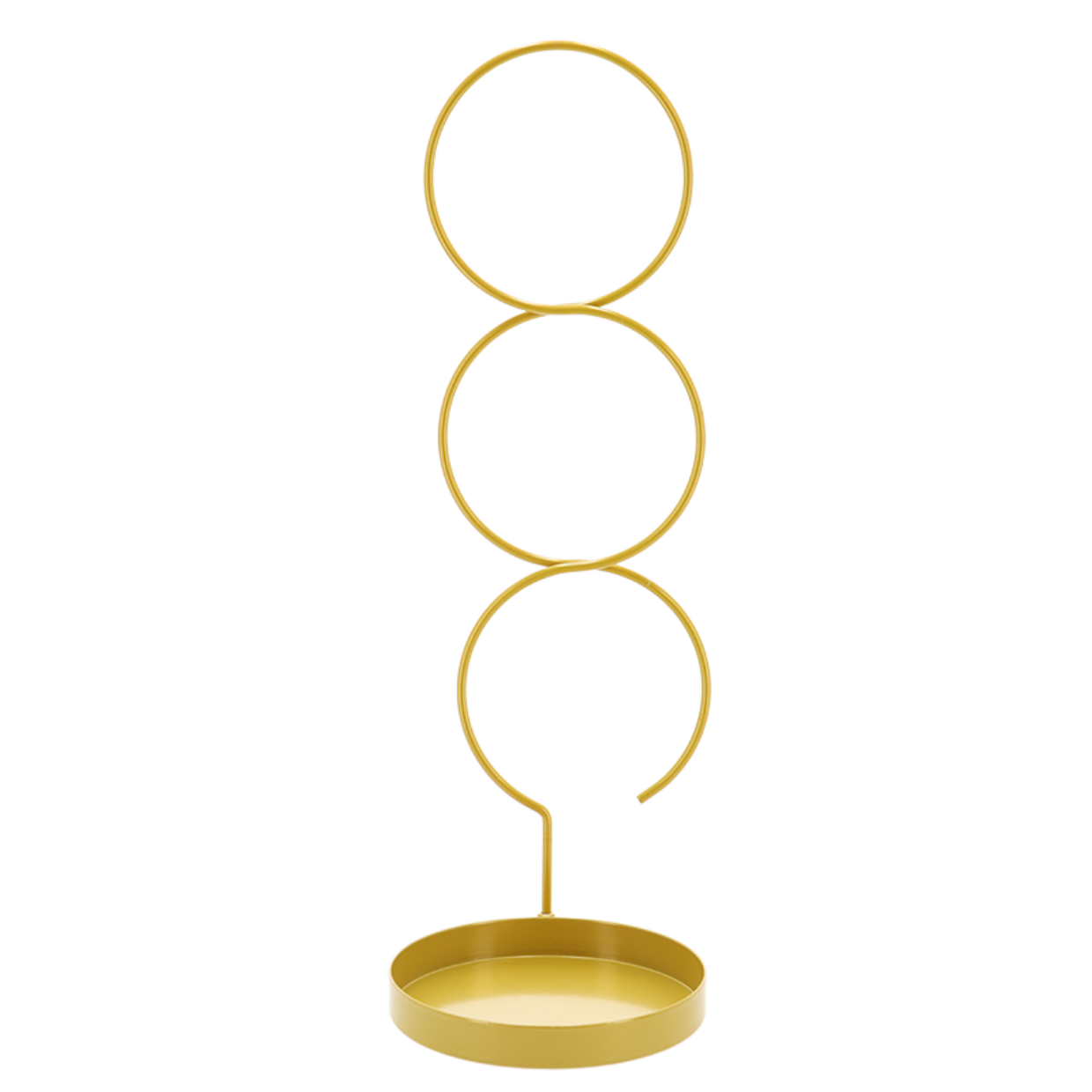 Indoor Plant Support + Saucer Circle Gold