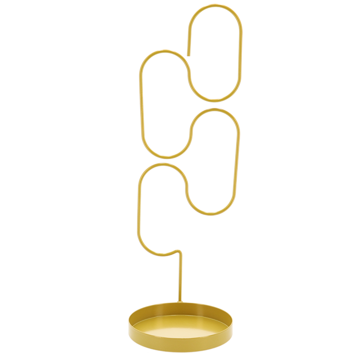 Indoor Plant Support + Saucer Hoops Gold