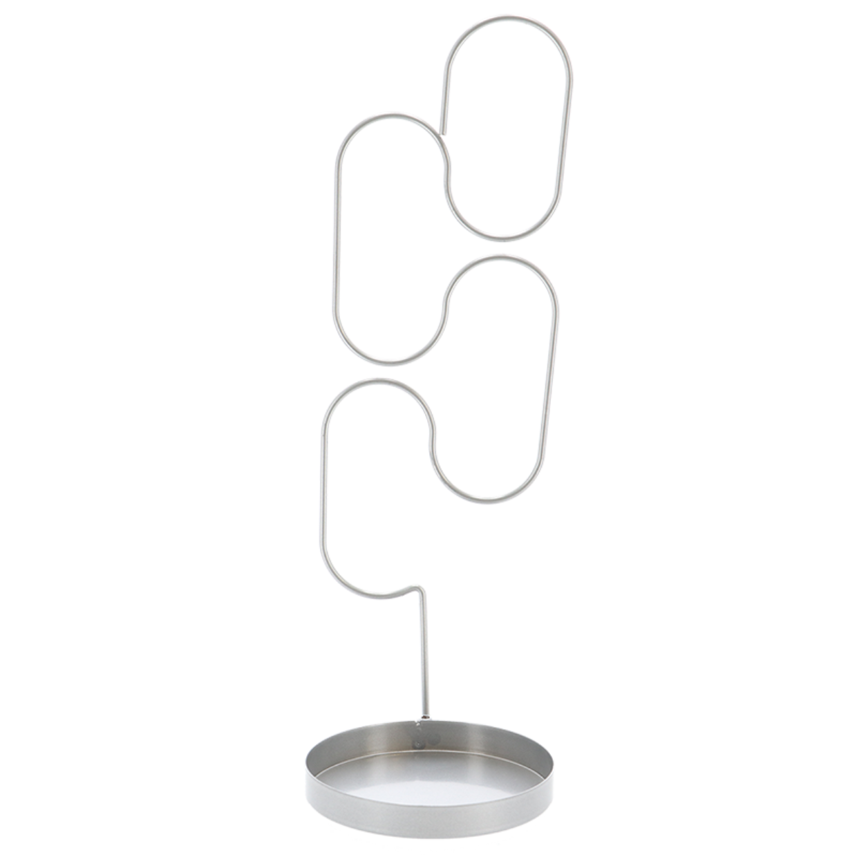 Indoor Plant Support + Saucer Hoops Silver