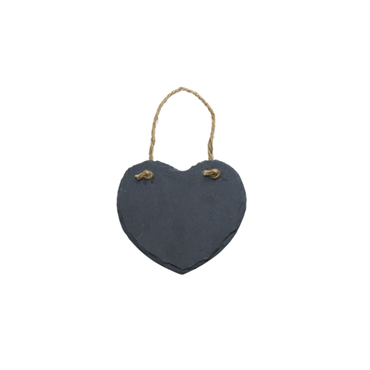 Slate Plant Label L 12x11cm Heart Shape