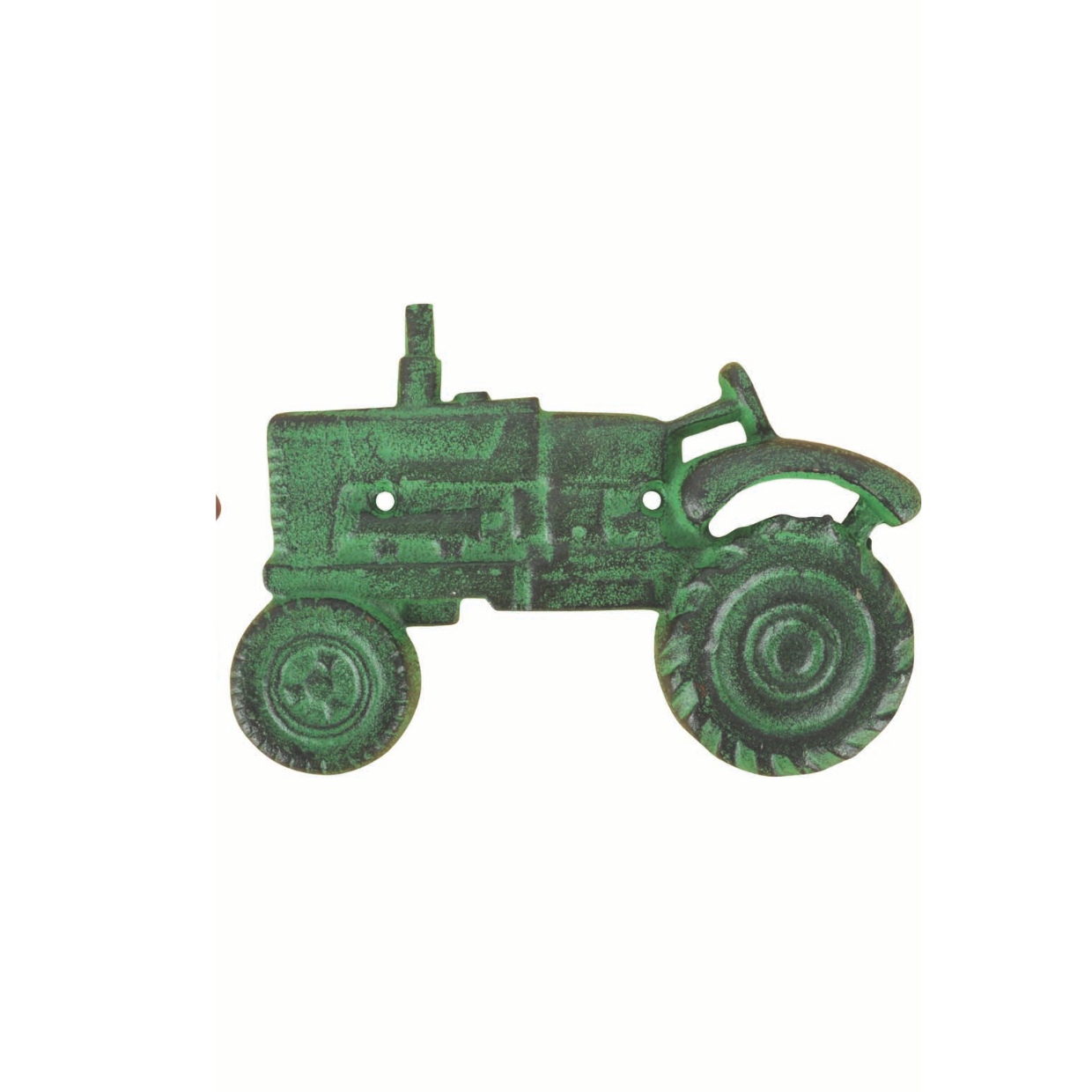Cast Iron Wall Bottle Opener Tractor Green