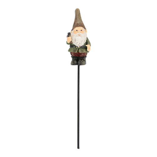 Flowerpot Stake Garden Gnome Green