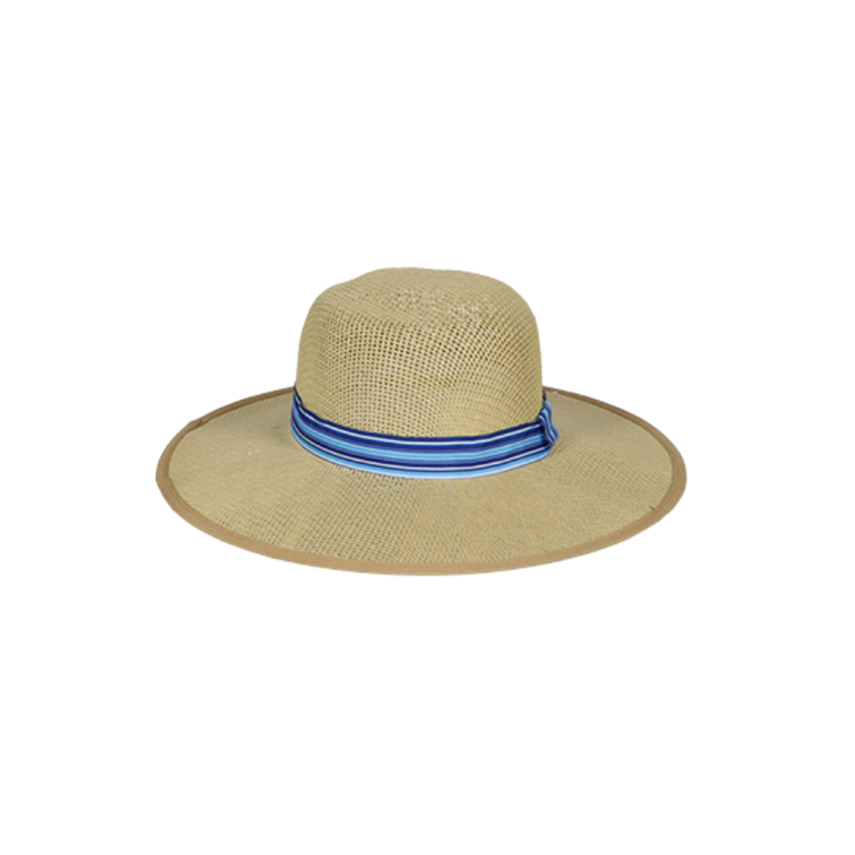 Striped Straw Hat Blue