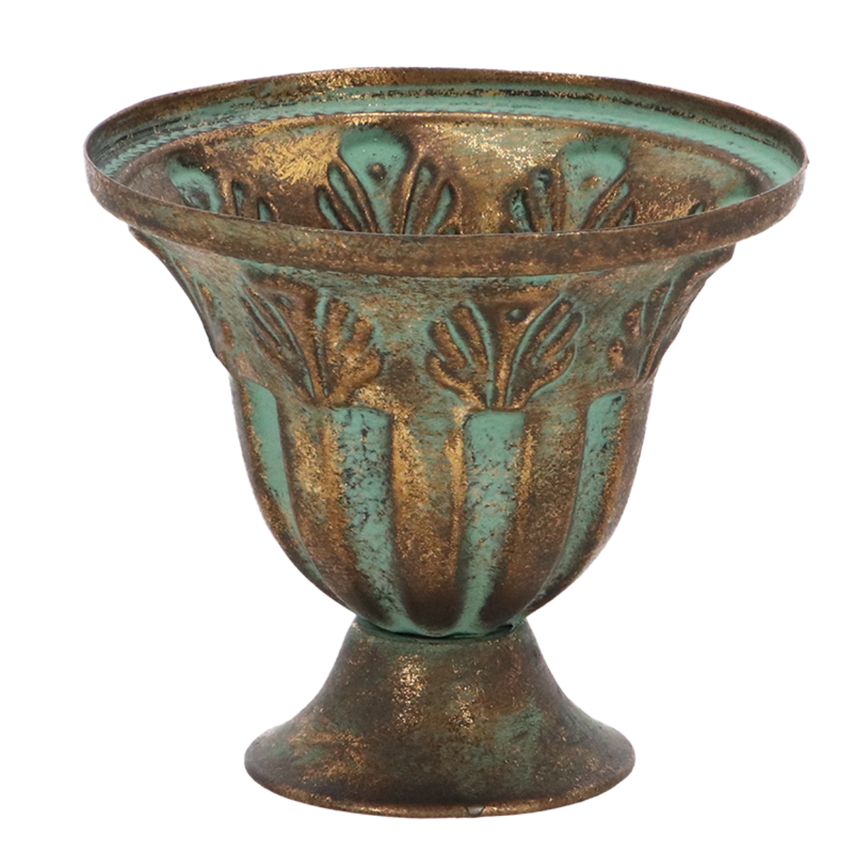 Aged Metal French Urn 12cm