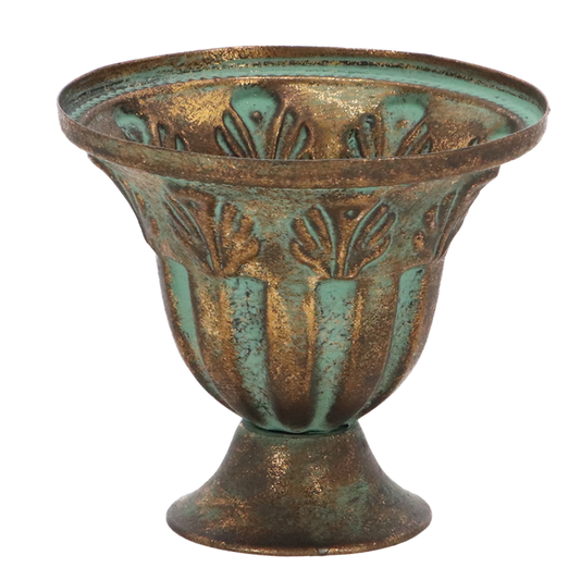 Aged Metal French Urn 12cm