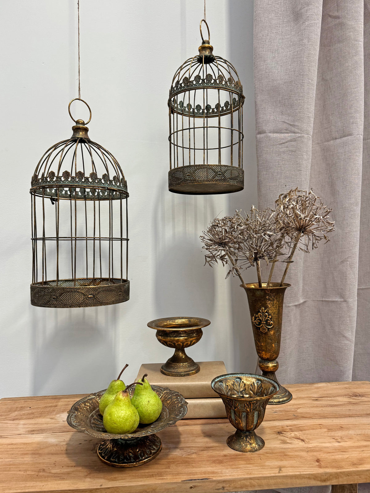 Aged Metal French Urn 12.5cm