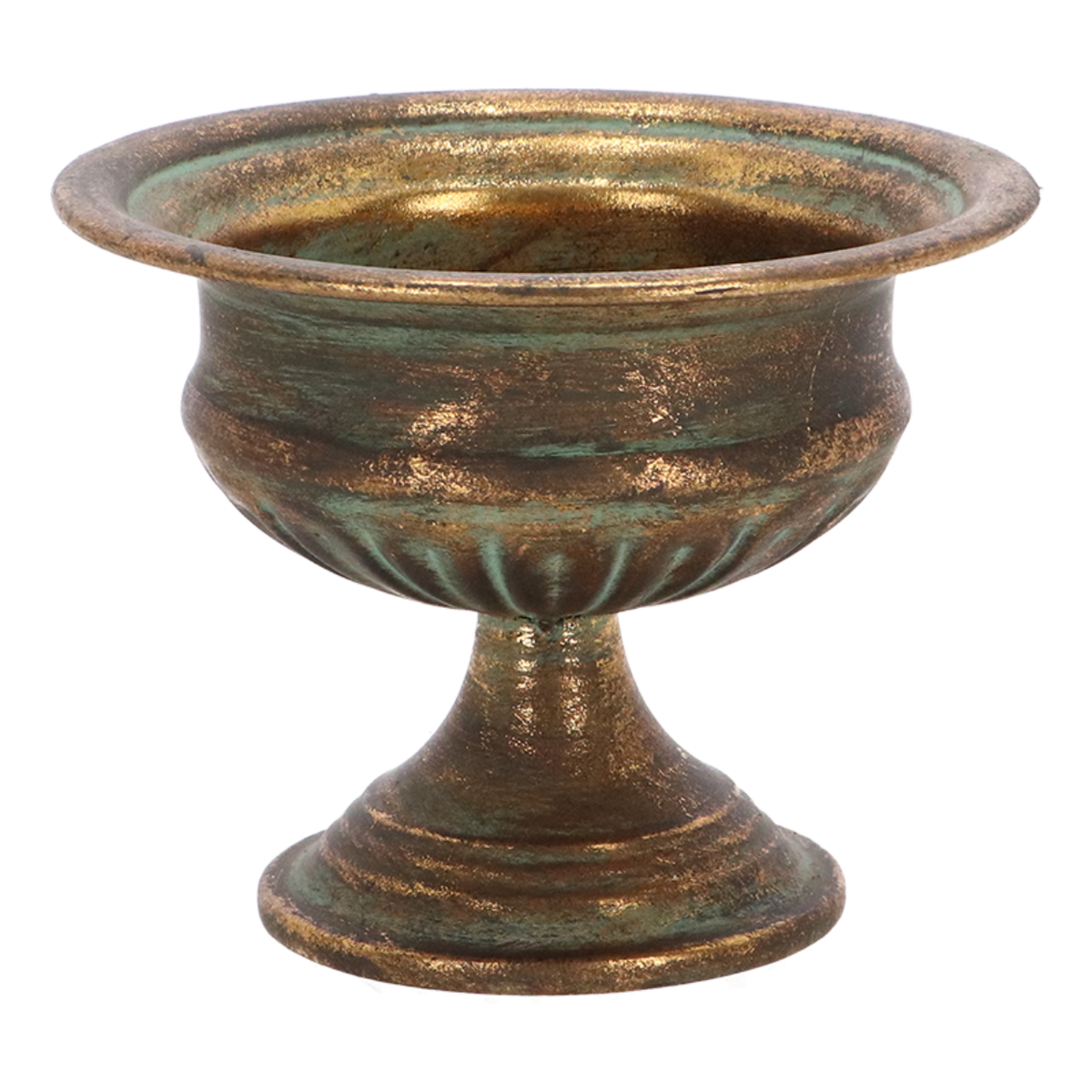 Aged Metal French Urn 12.5cm