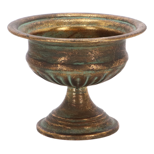 Aged Metal French Urn 12.5cm