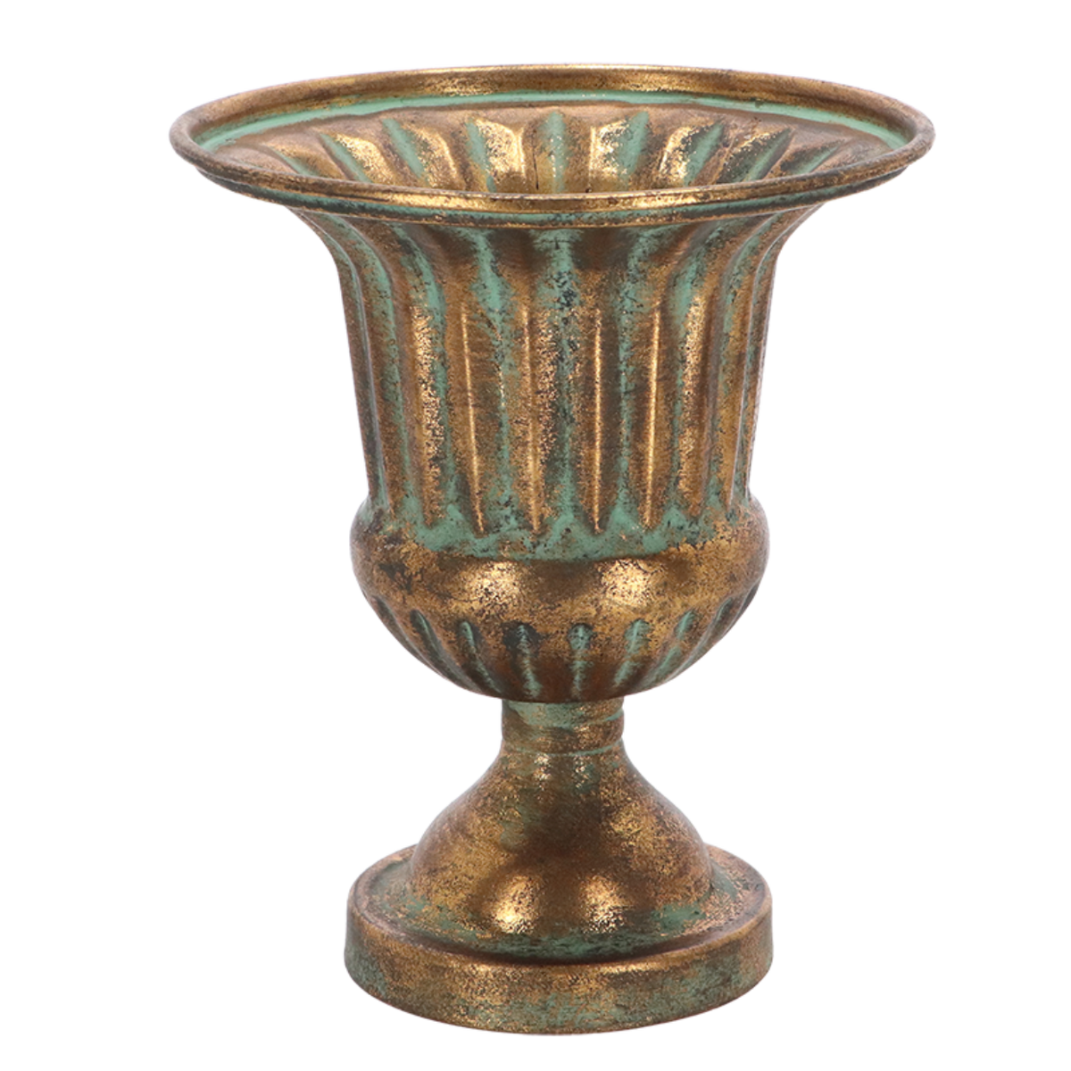Aged Metal French Urn 24cm