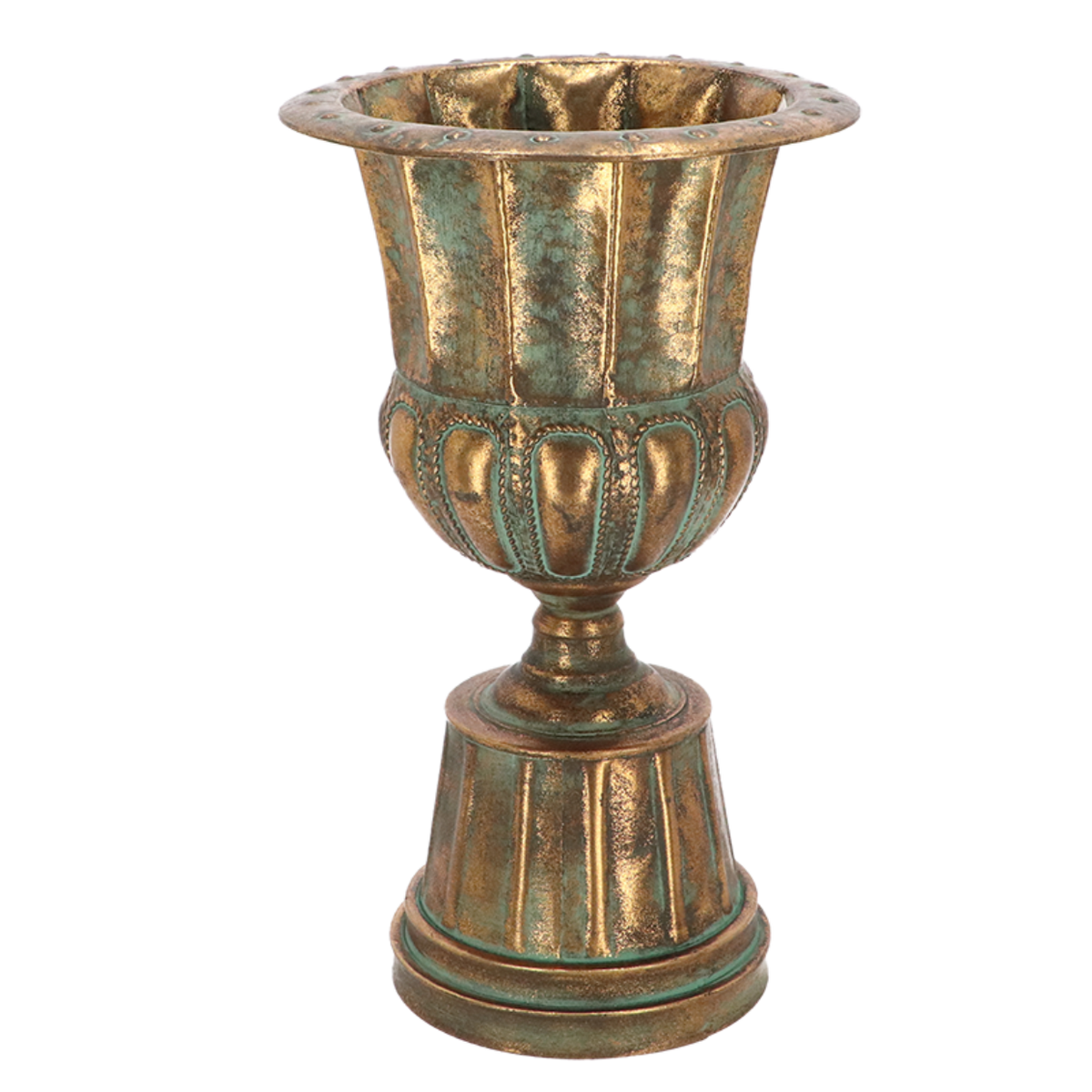 Aged Metal French Urn 45cm