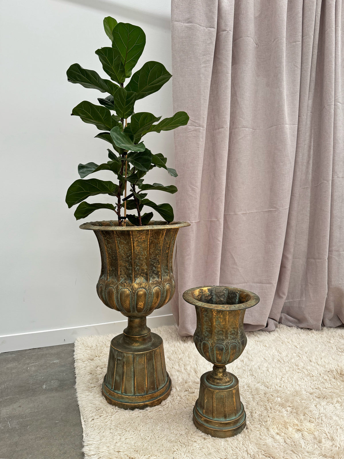 Aged Metal French Urn 45cm