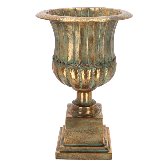 Aged Metal French Urn 56cm
