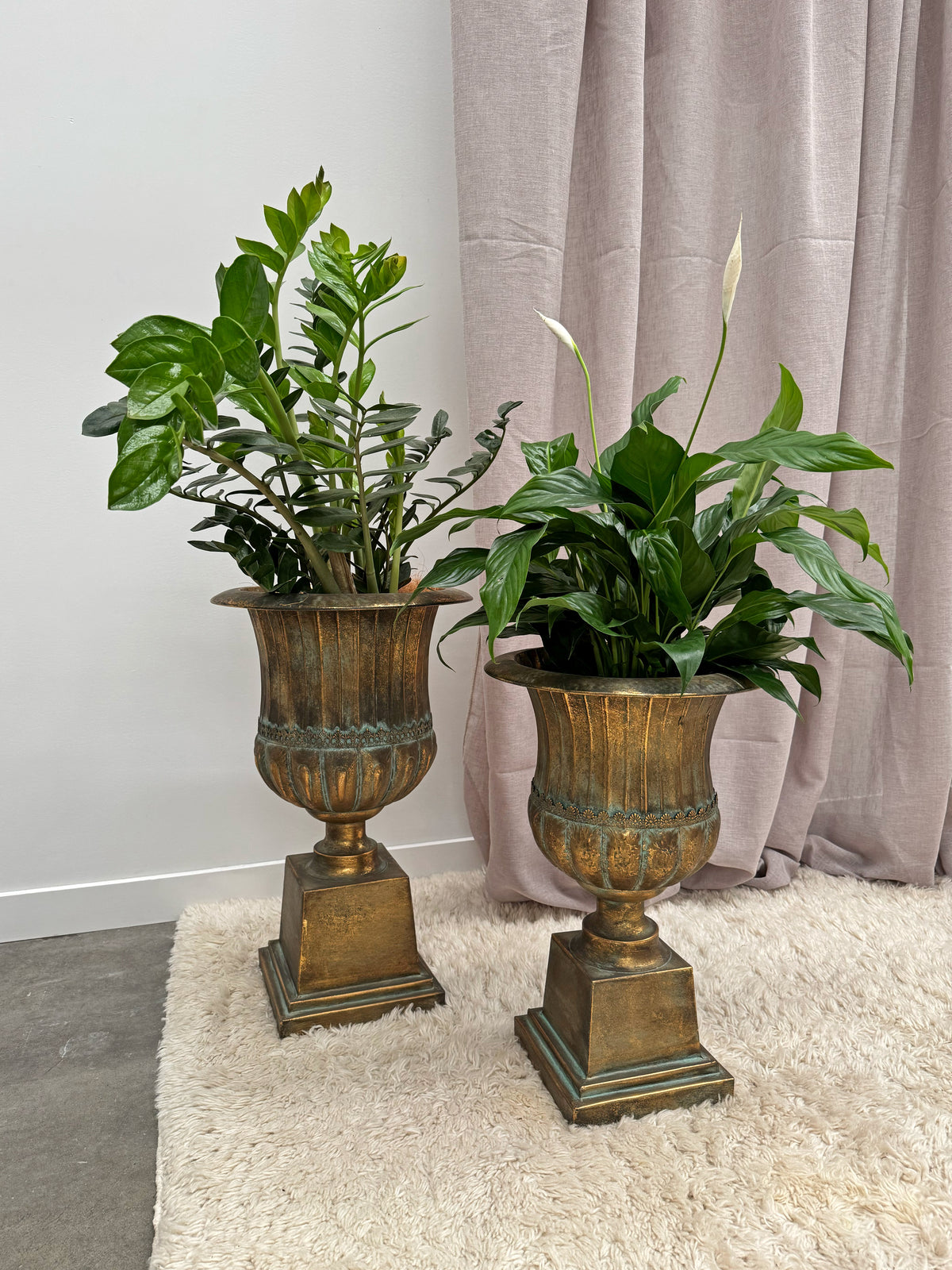 Aged Metal French Urn 56cm