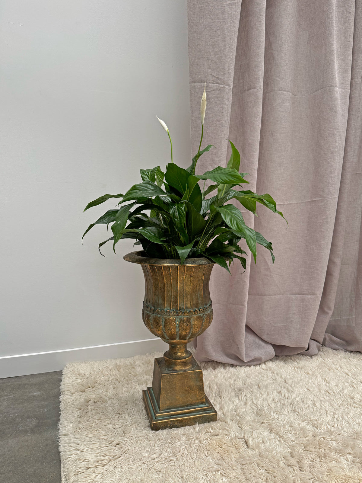 Aged Metal French Urn 56cm