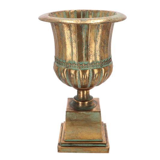 Aged Metal French Urn 65cm