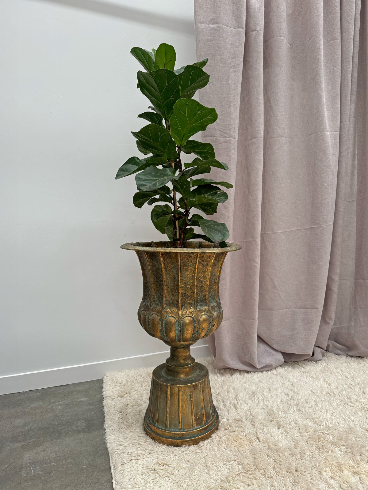 Aged Metal French Urn 70cm