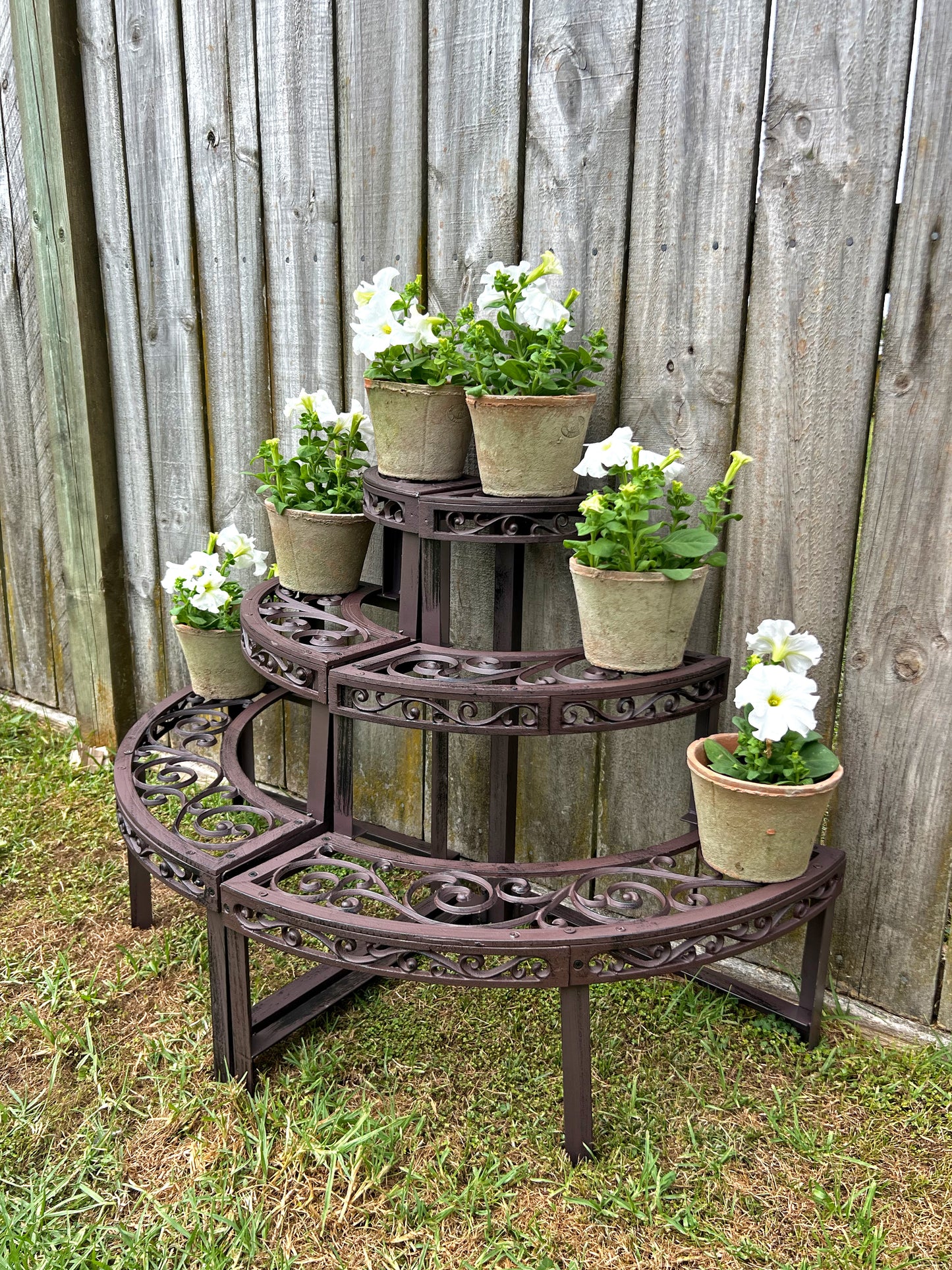 Cast Iron Etagere Half Round