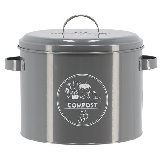 Kitchen Tin Composter Charcoal