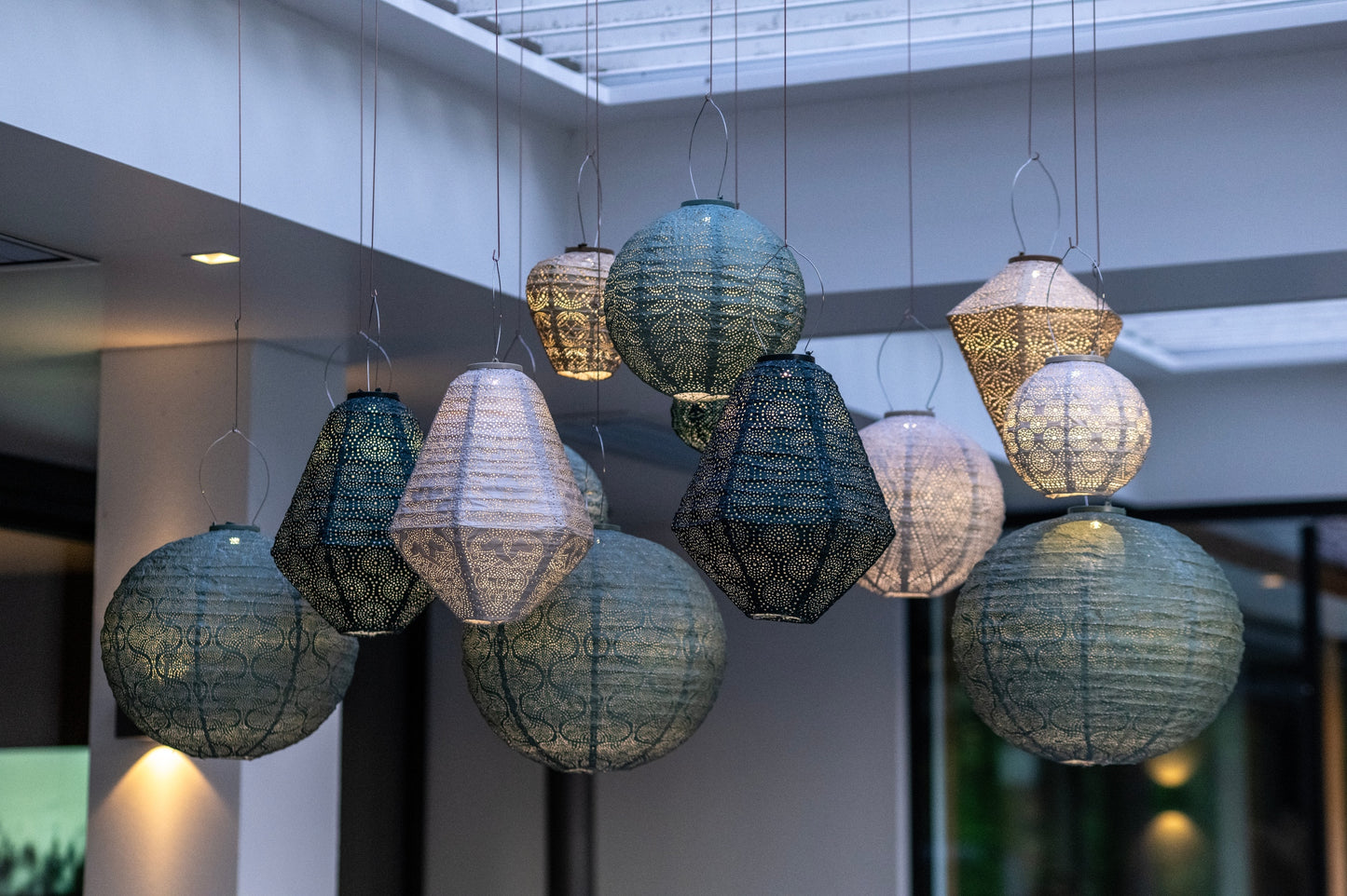 Lumiz Lantern Can 30cm Light Taupe Marrakesh