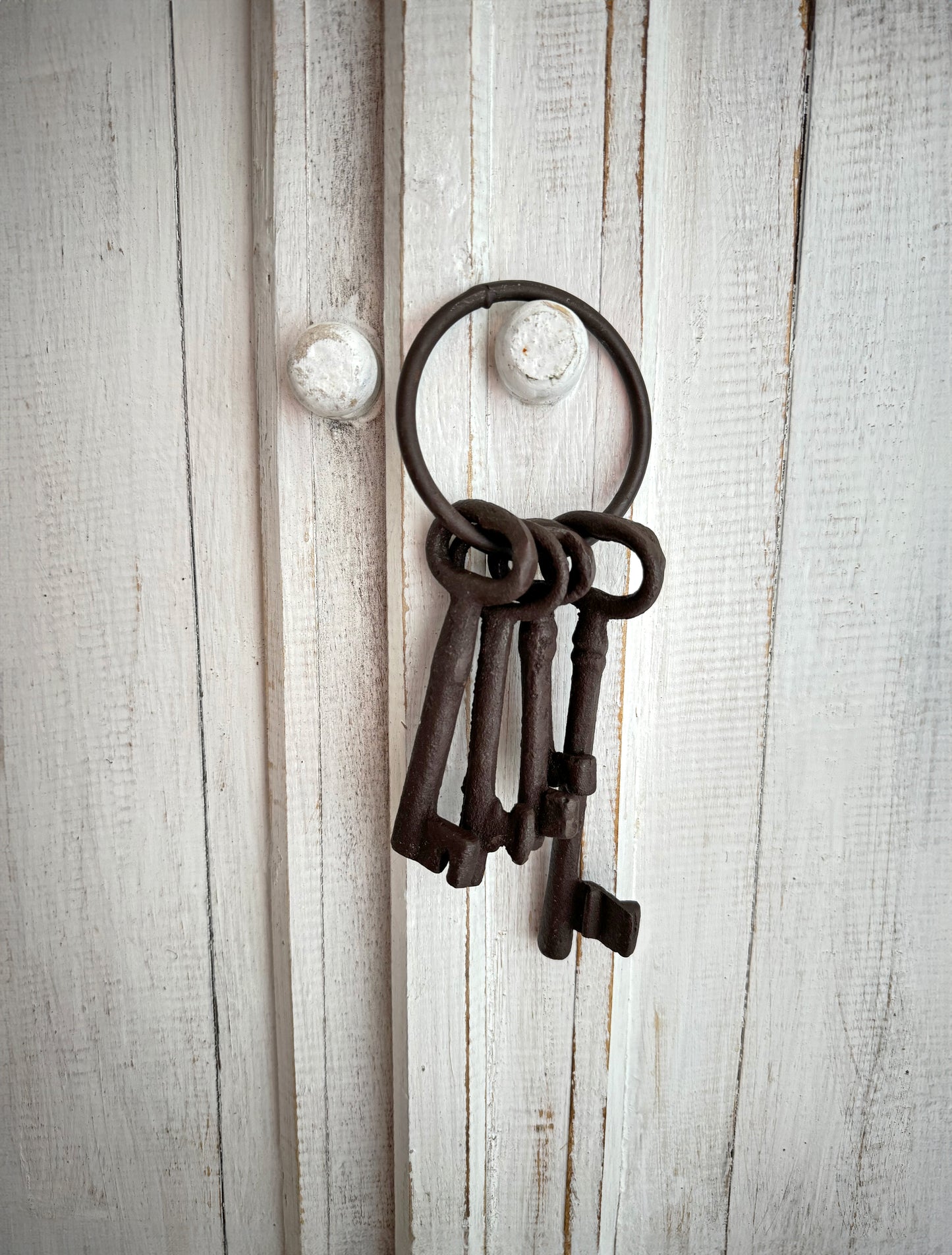 Cast Iron Key Ring 5Pc