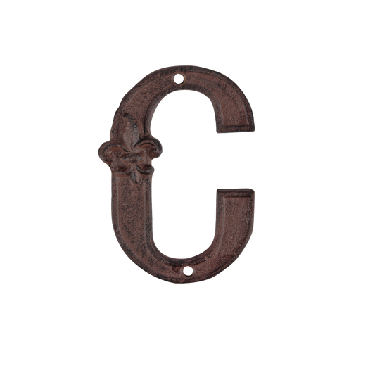 Cast Iron House Letter `C`