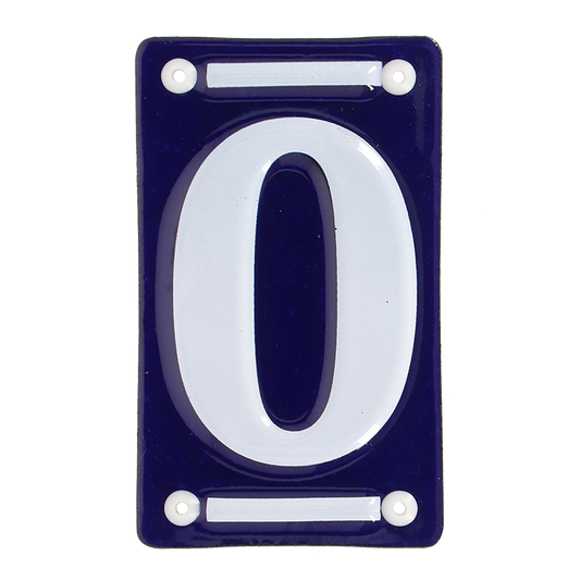 Enamel House Number `0`