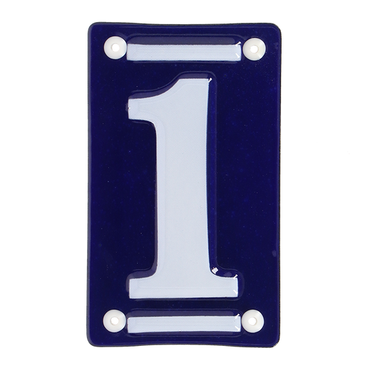 Enamel House Number `1`