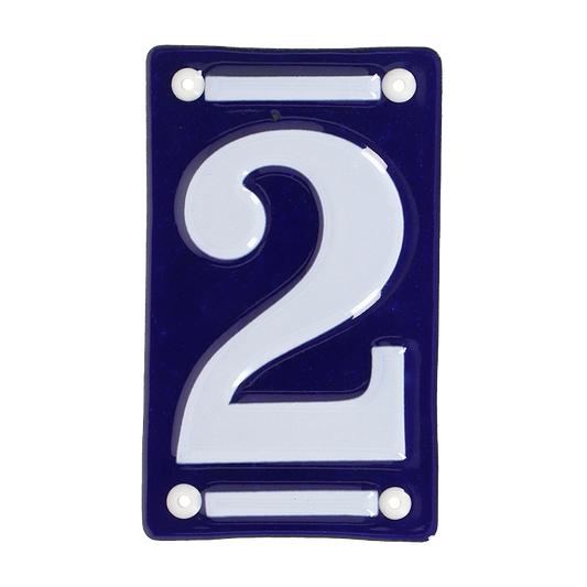 Enamel House Number `2`