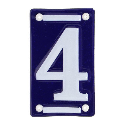 Enamel House Number `4`