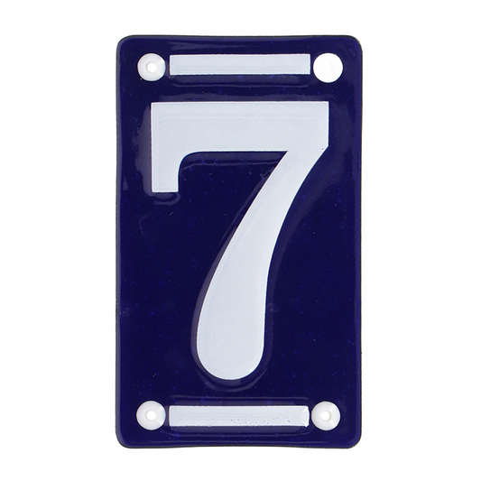 Enamel House Number `7`