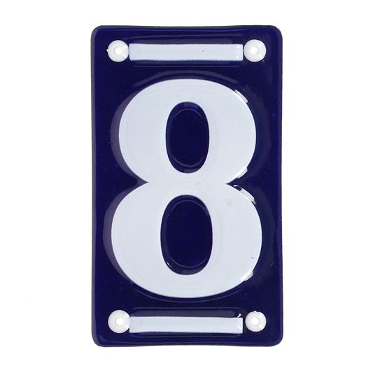 Enamel House Number `8`