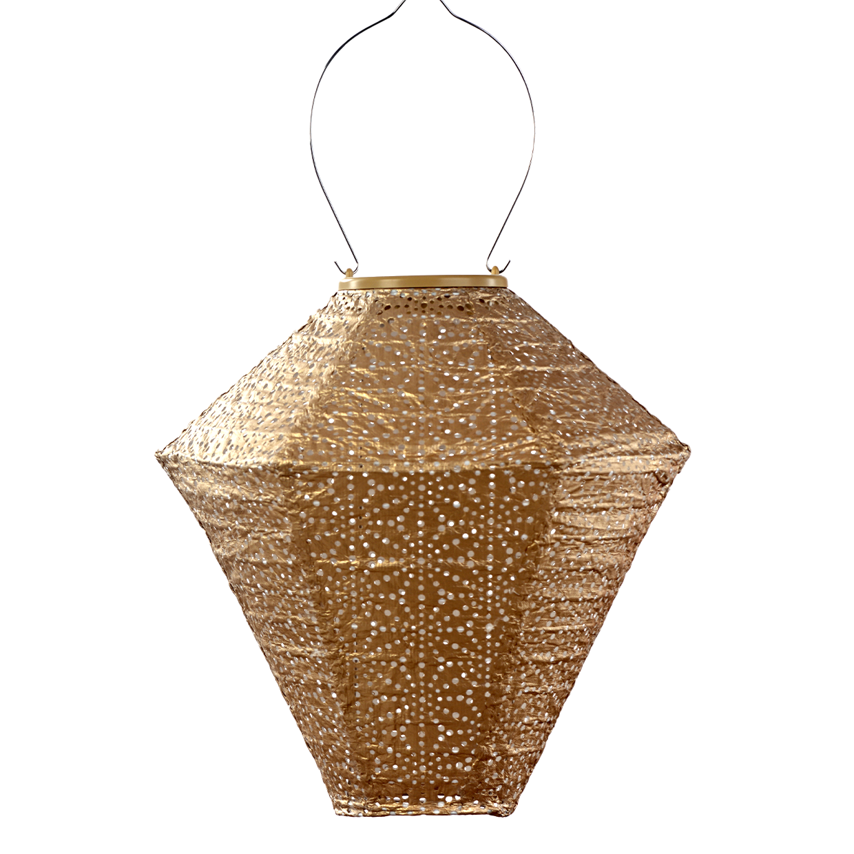 Lumiz Lantern Diamond 28cm Gold Sashiko